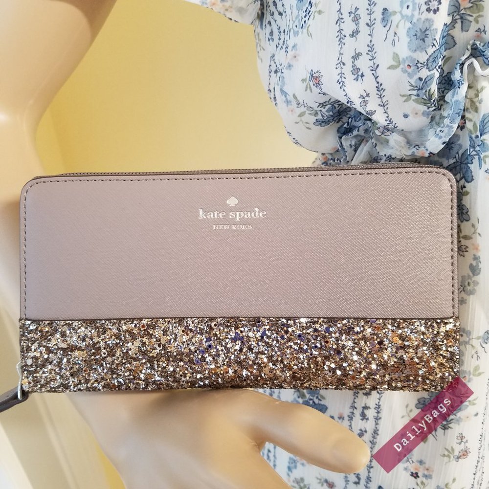 KATE SPADE NEDA GLITTER GRETA  CITYSCAPE WALLET